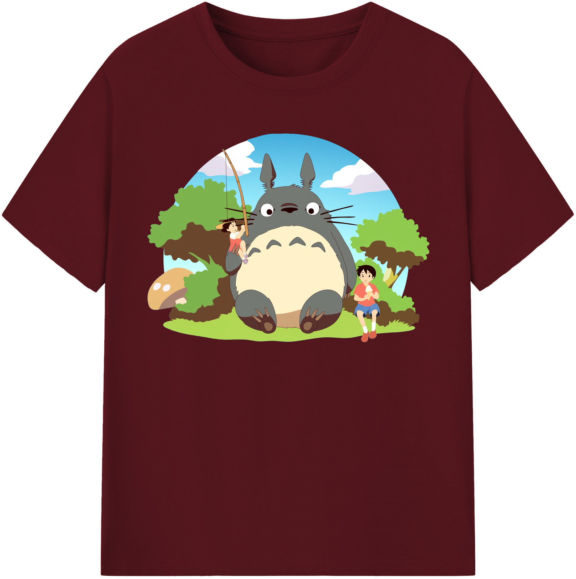 （画像用） となりのトトロ 草壁メイ 草壁サツキ My Neighbor Totoro Satsuki Kusakabe Mei Kusakabe 綿100％半袖Tシャツ（フロントプリント）